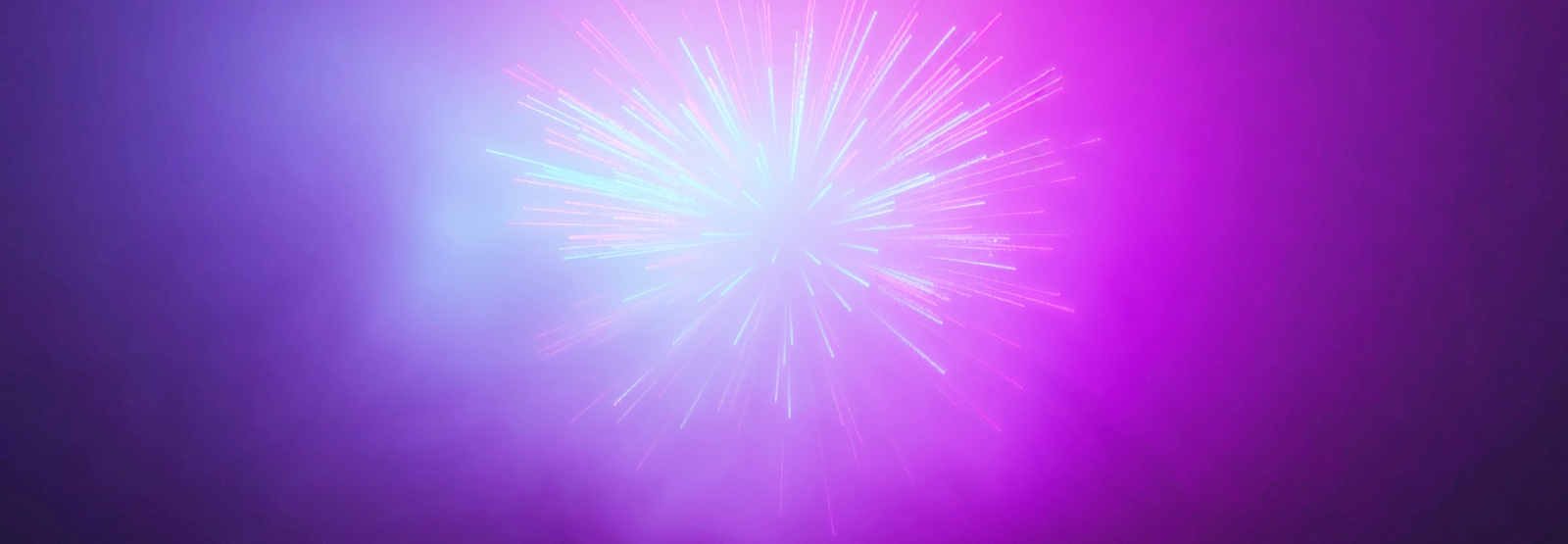 Starburst on purple background.